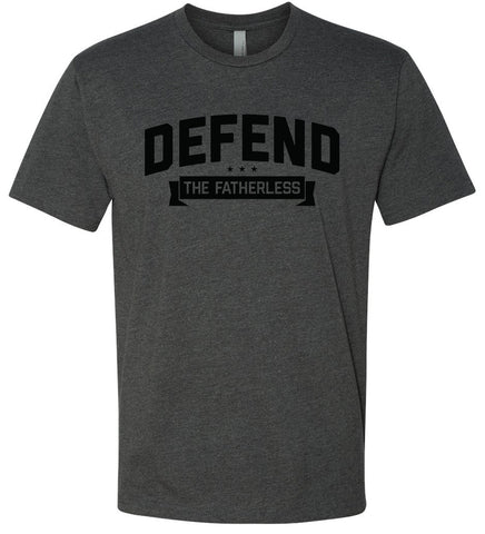 Defend the Fatherless T-Shirt - Charcoal