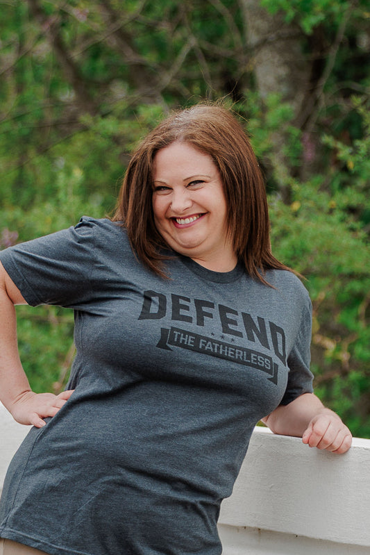 Defend the Fatherless T-Shirt - Charcoal